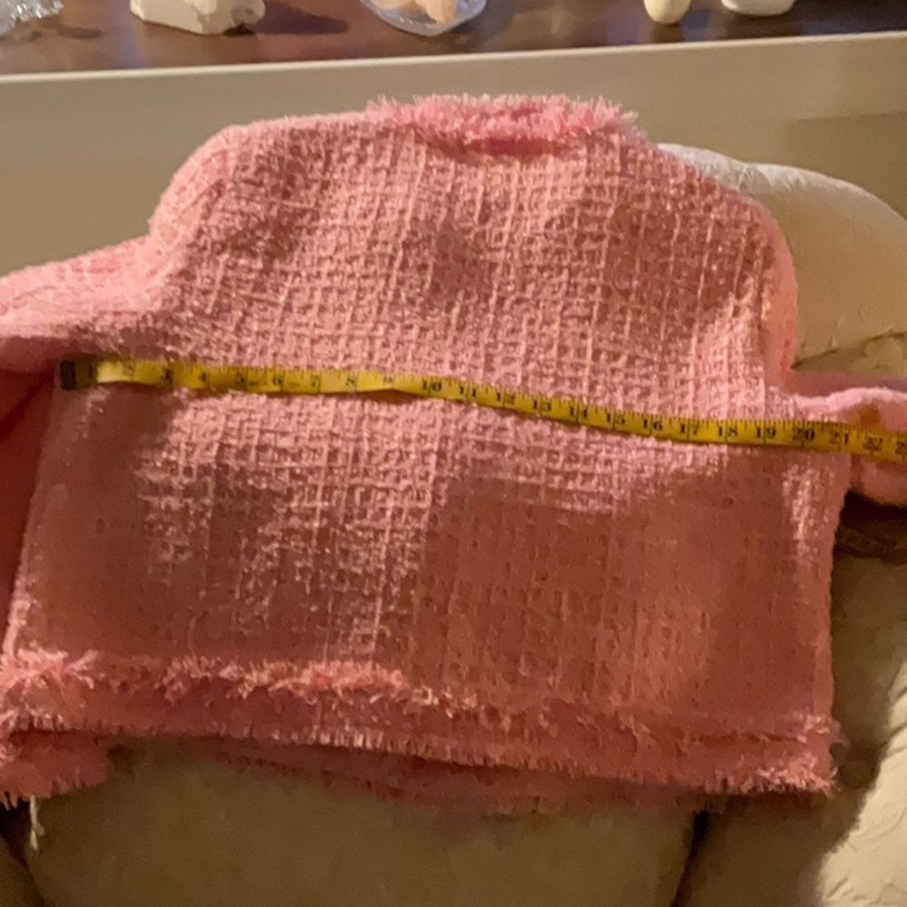 Chic Pink Textured Jacket - Picture 5 of 8